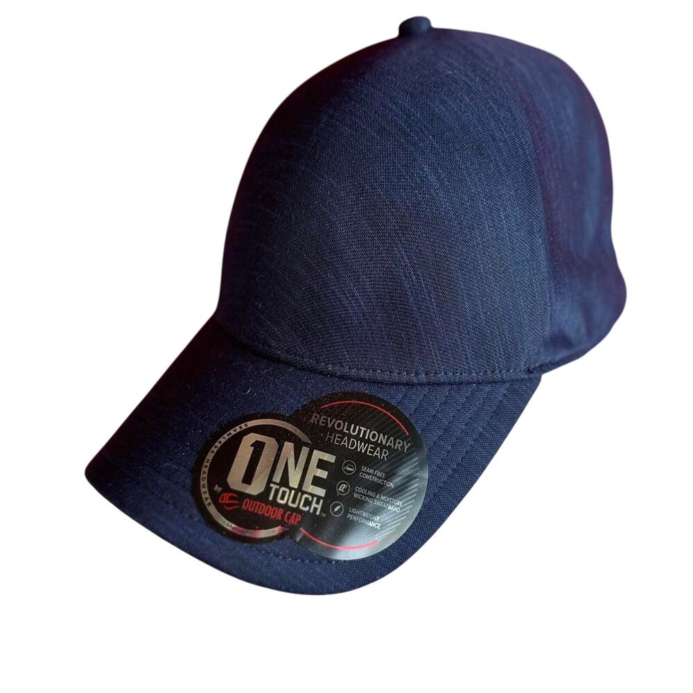 Hat Adjustable Velcro Outdoor Cap Navy Blue New With Tags Sporty Athletic